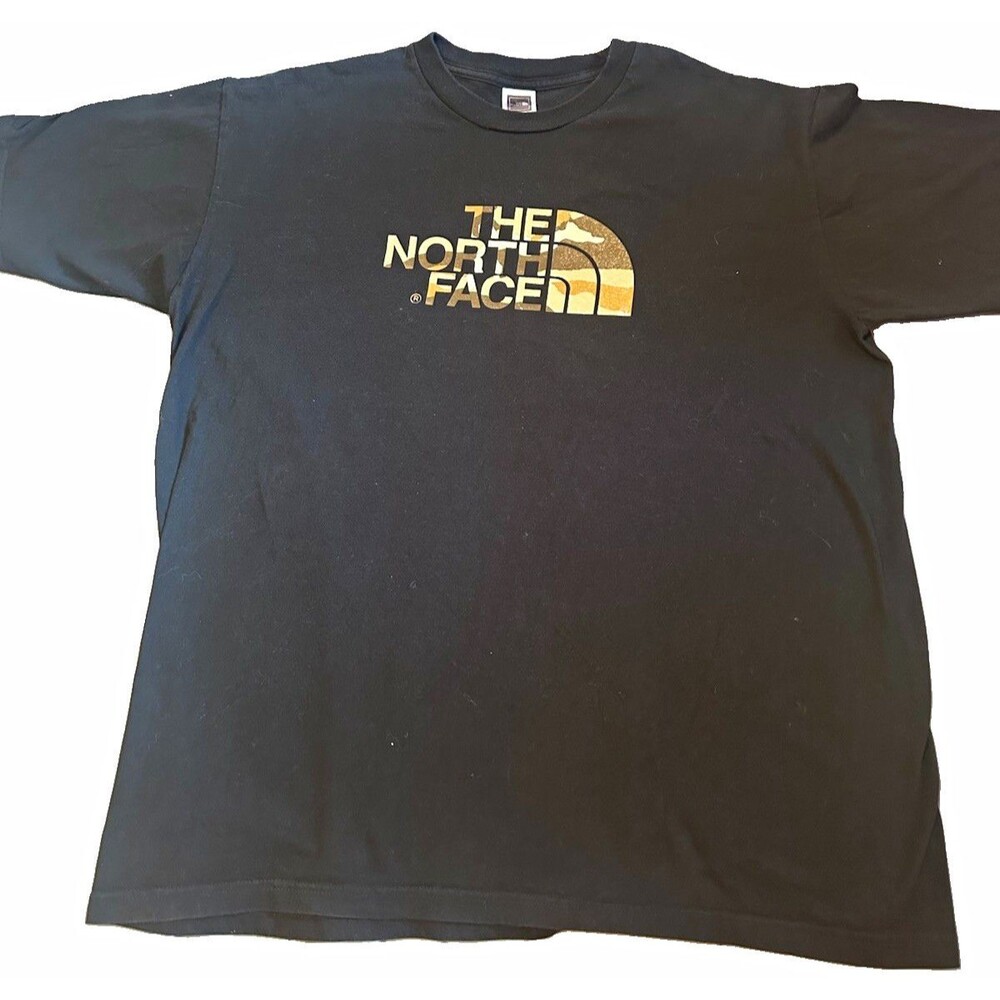 The North Face Men’s Large Black Camo Logo Graphic Short Sleeve T-Shirt Tee